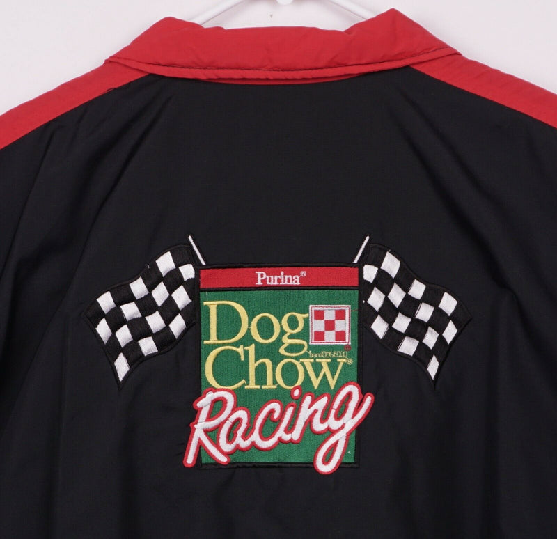 Vtg 90 Purina Dog Chow Racing Men's Sz Large Colorblock Snap-Front Jacket