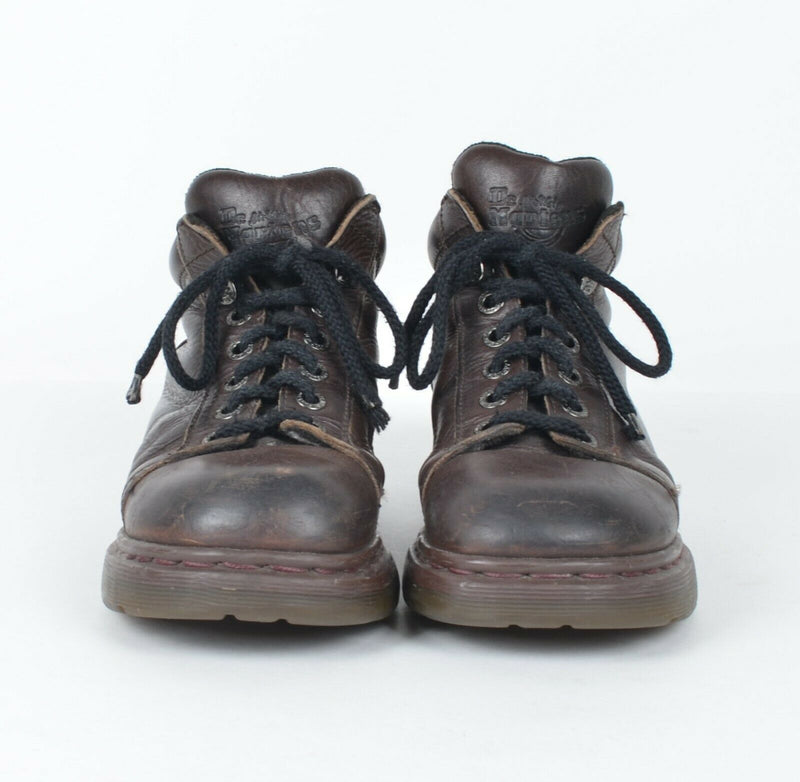 Dr Doc Martens 8550 Men's Sz 7 Made in England Brown Leather Chunky Ankle Boots