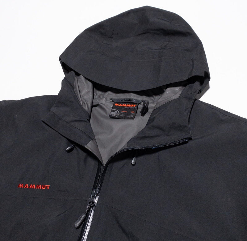 Mammut GoreTex Jacket Men's 2XL Shell Hooded Full Zip Dark Gray Rain Waterproof