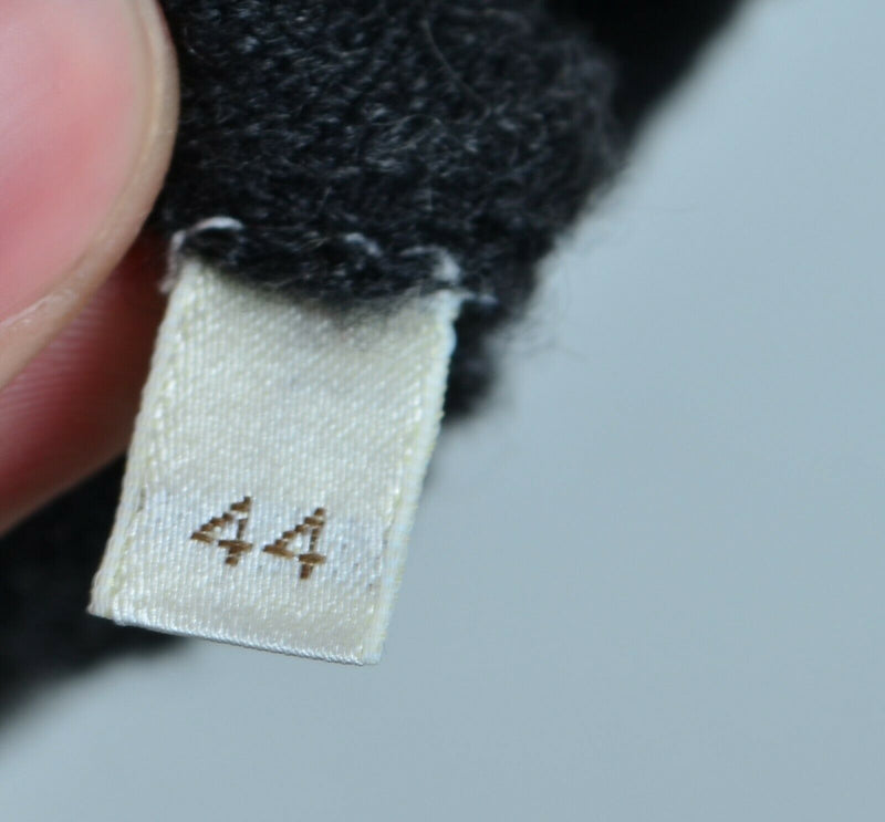 Agnona Women's Sz 44 100% Cashmere Dark Gray Ribbed Full Zip Sweater Vest