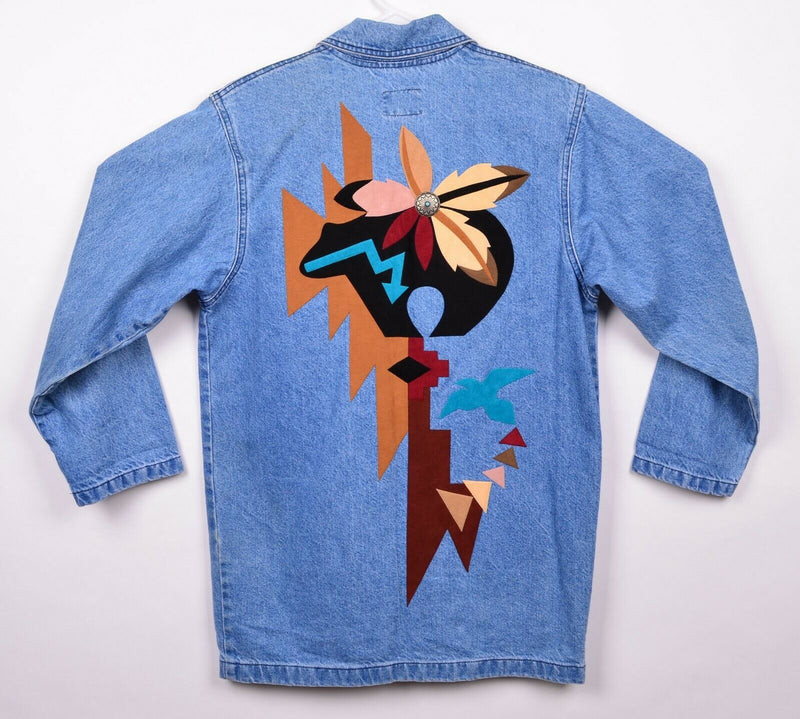 Sundance Women's XS Buffalo Denim Turquoise Button Southwestern Vintage Jacket