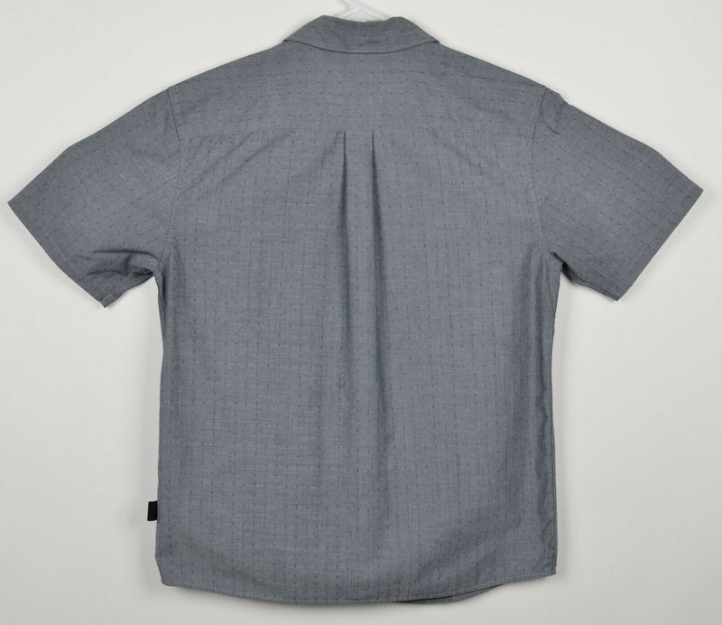 Patagonia Men's Sz Small Organic Cotton Polyester Blend Trek Bicycles Gray Shirt