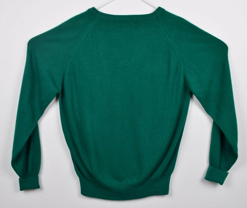 Vintage Masters Golf Men's Large Augusta National Golf Shop Green V-Neck Sweater