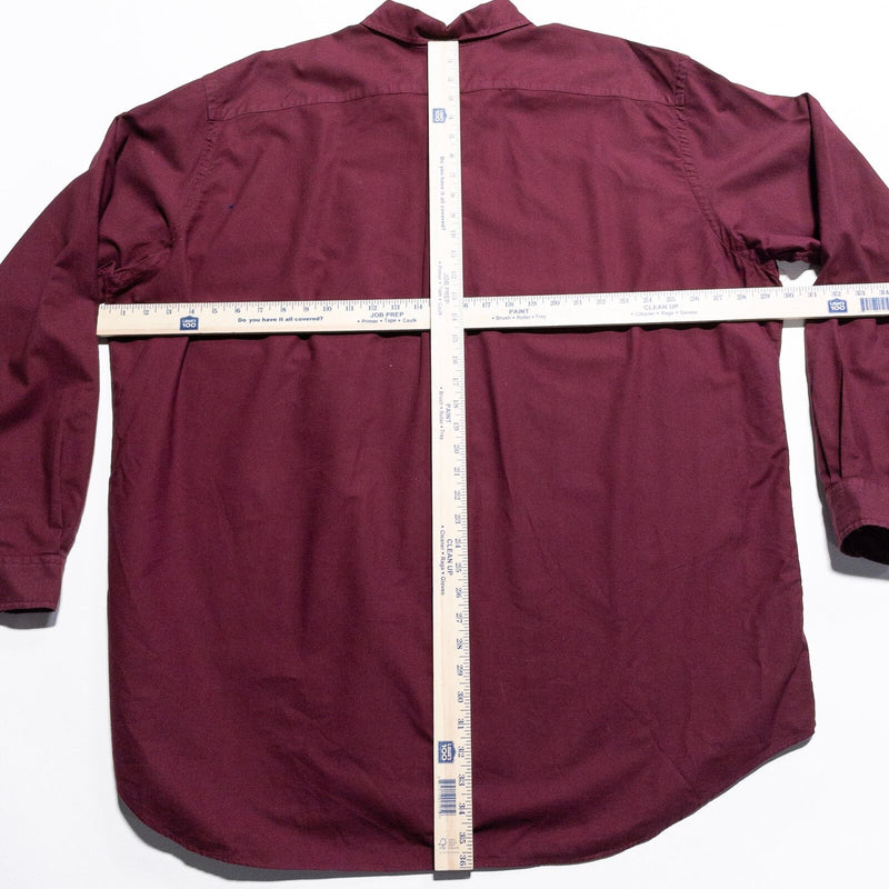 Polo Ralph Lauren 2XLT Men's Shirt Button-Down Burgundy Red Long Sleeve