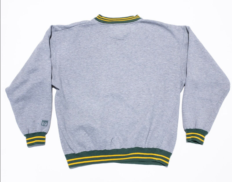 Vintage Green Bay Packers 90s Sweatshirt Men's Large Logo 7 Gray  Football NFL