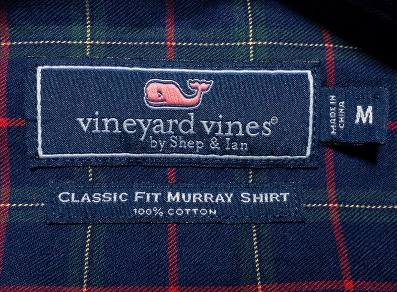 Vineyard Vines Shirt Men's Medium Murray Classic Preppy Blue Plaid Button-Down