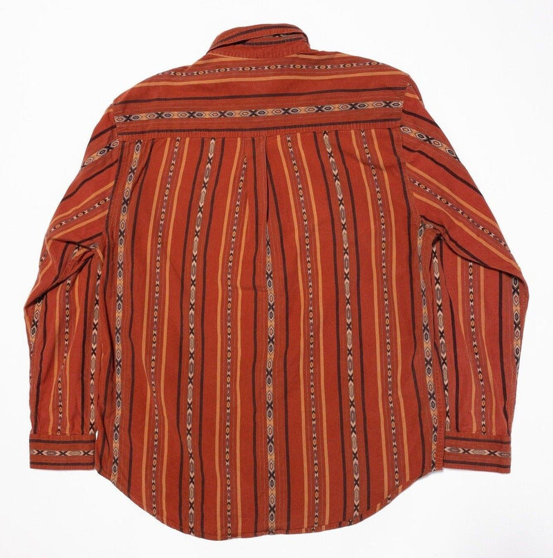 Territory Ahead Men's Large Shirt Aztec Southwest Orange Geometric Vintage 90s