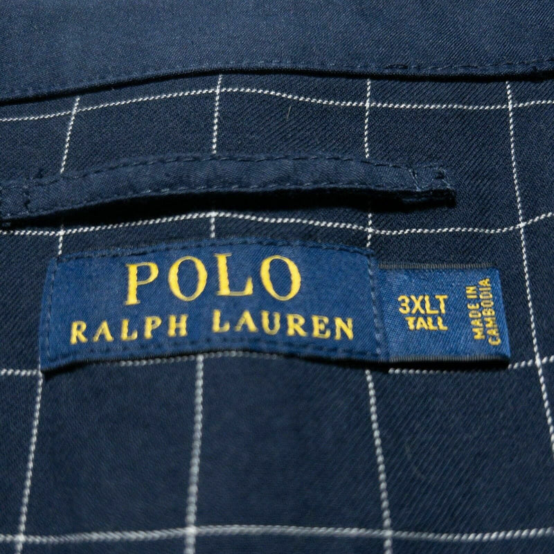 Polo Ralph Lauren Men's 3XLT Tall Flannel Lined Navy Blue Bomber Jacket