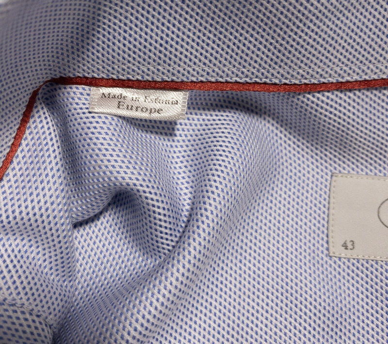 Eton Shirt 17 43 Contemporary Men's Dress Shirt Blue/White Long Sleeve