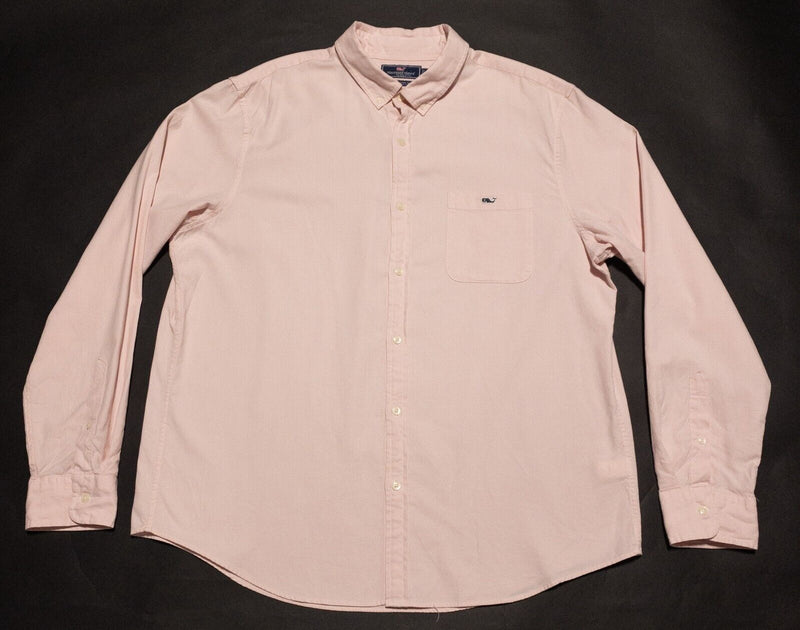 Vineyard Vines Shirt Men's XL Slim Fit Tucker Pink Cotton Tencel Long Sleeve
