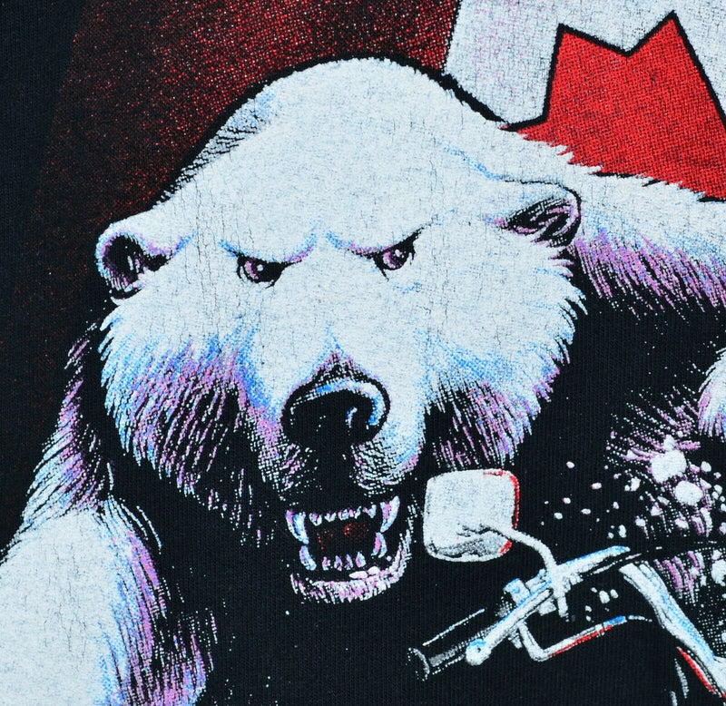 Vintage 90s Harley-Davidson Men's XL Canada Polar Bear Double-Sided T-Shirt