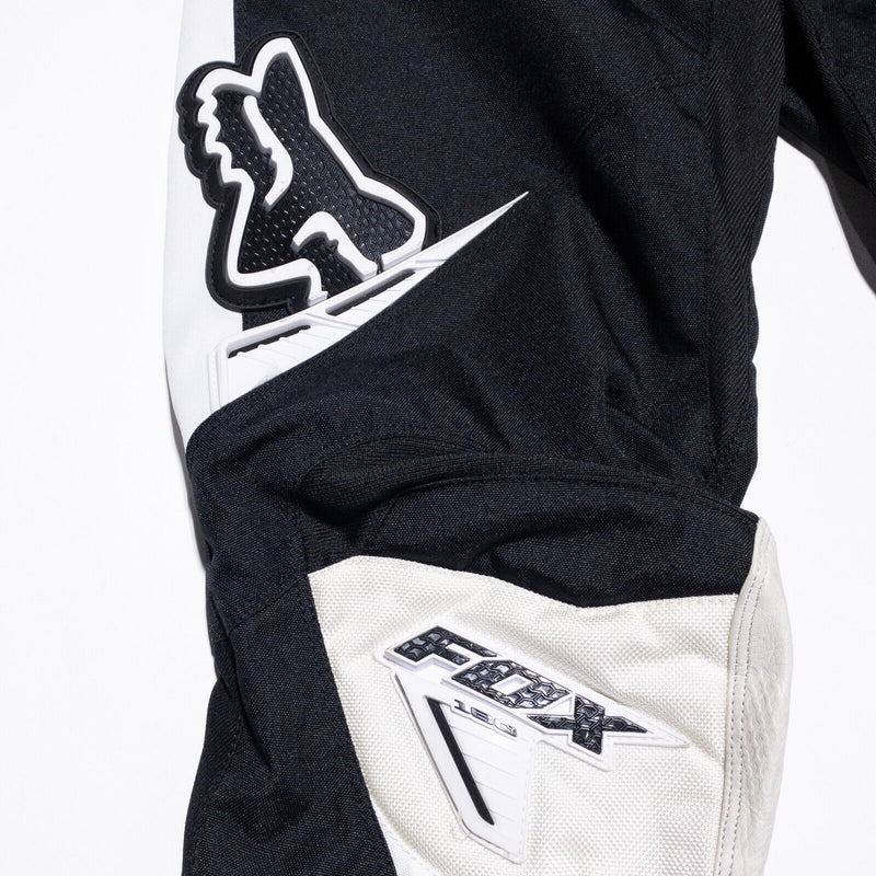 Fox Racing 180 Motocross Pants Youth 28 (12/14) Padded Black White Leather