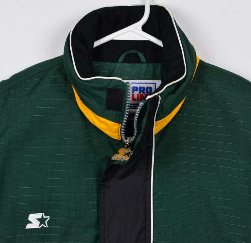 Vintage 90s Green Bay Packers Men's 2XL Starter NFL Pro Line Green Anorak Jacket
