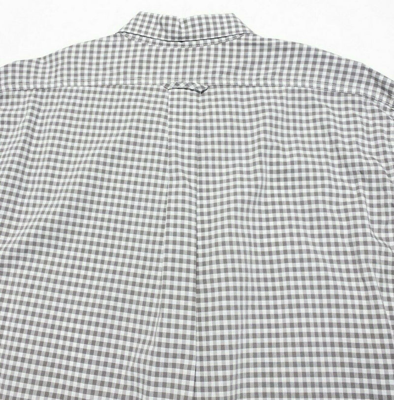 Ball and Buck The Hunters Shirt Elbow Patch Gray Check Made in USA Men's Large