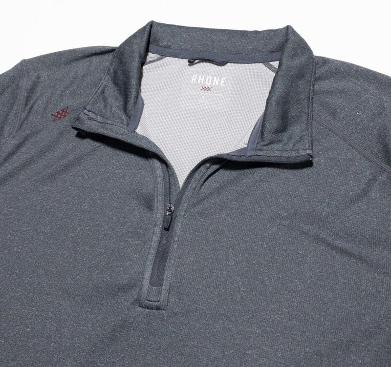 Rhone 1/4 Zip Men's Large Pullover Gray Wicking Stretch Gatorade Activewear