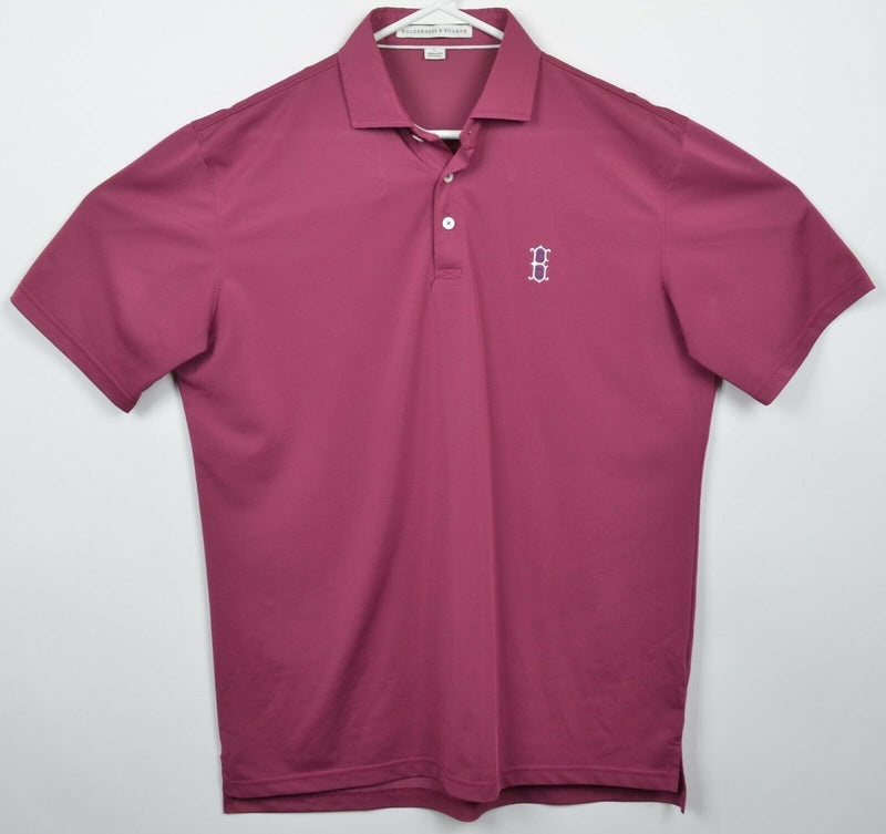 Holderness & Bourne Men's Large Tailored Fit Magenta Red Wicking Golf Polo Shirt