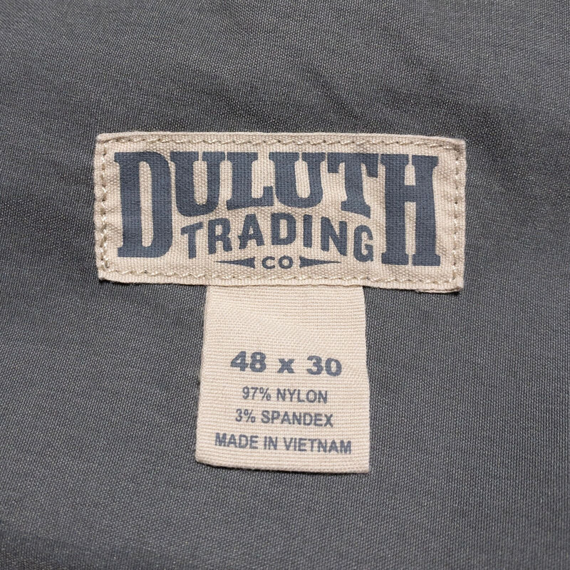 Duluth Trading Convertible Pants Men's 48x30 Flex Dry on the Fly Cargo Gray