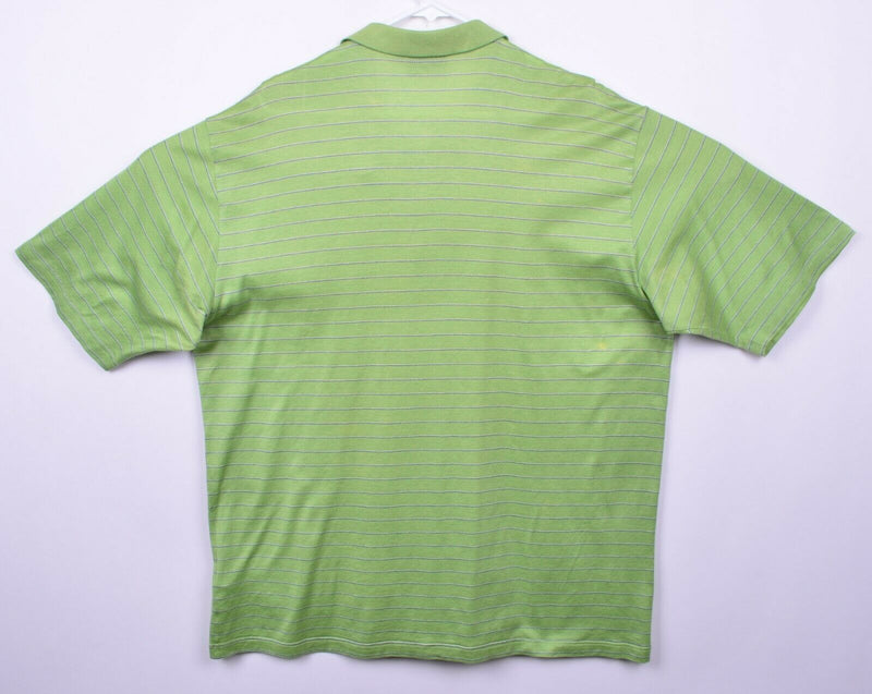 Bobby Jones Men's XL Green Striped Masters Golf Made in Italy Polo Shirt