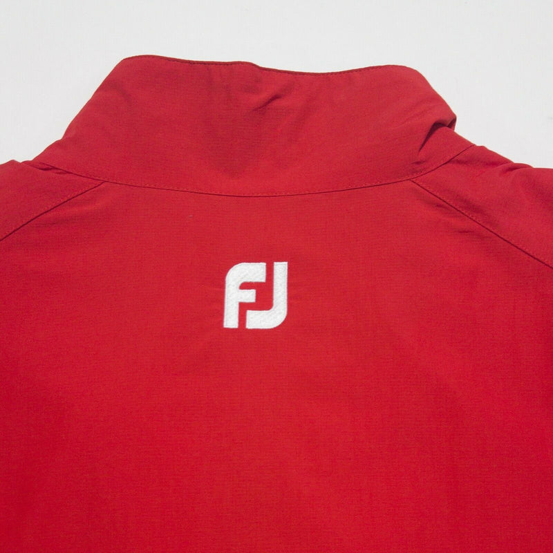 FootJoy Men's Size Large Red Golf Wind Rain Half-Zip Pullover Windshirt Jacket