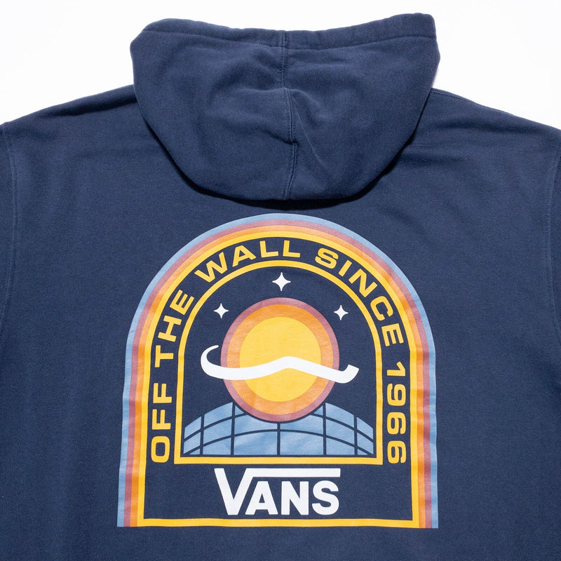 Vans Hoodie Men's XL Pullover Sweatshirt Navy Blue Graphic Moon Space Skater