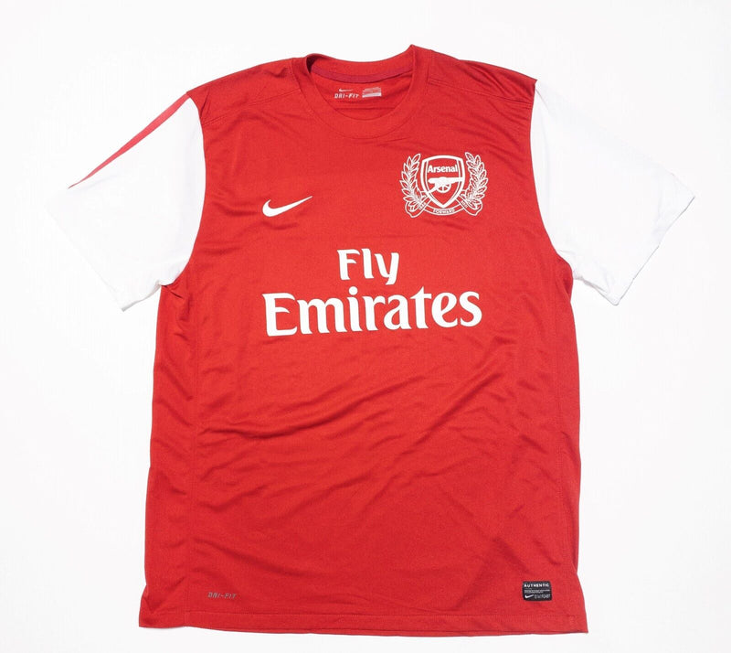 Arsenal Jersey Nike XL Men's Soccer Football 2011/12 Home Red White Dri-Fit