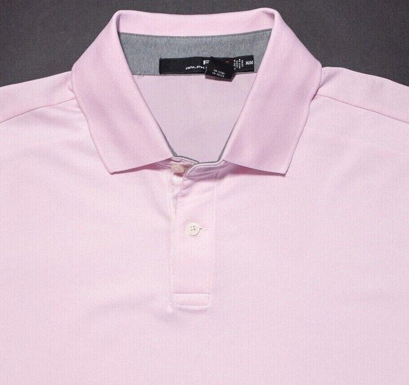 RLX Ralph Lauren Golf Polo Medium Men's Solid Light Pink Wicking Performance