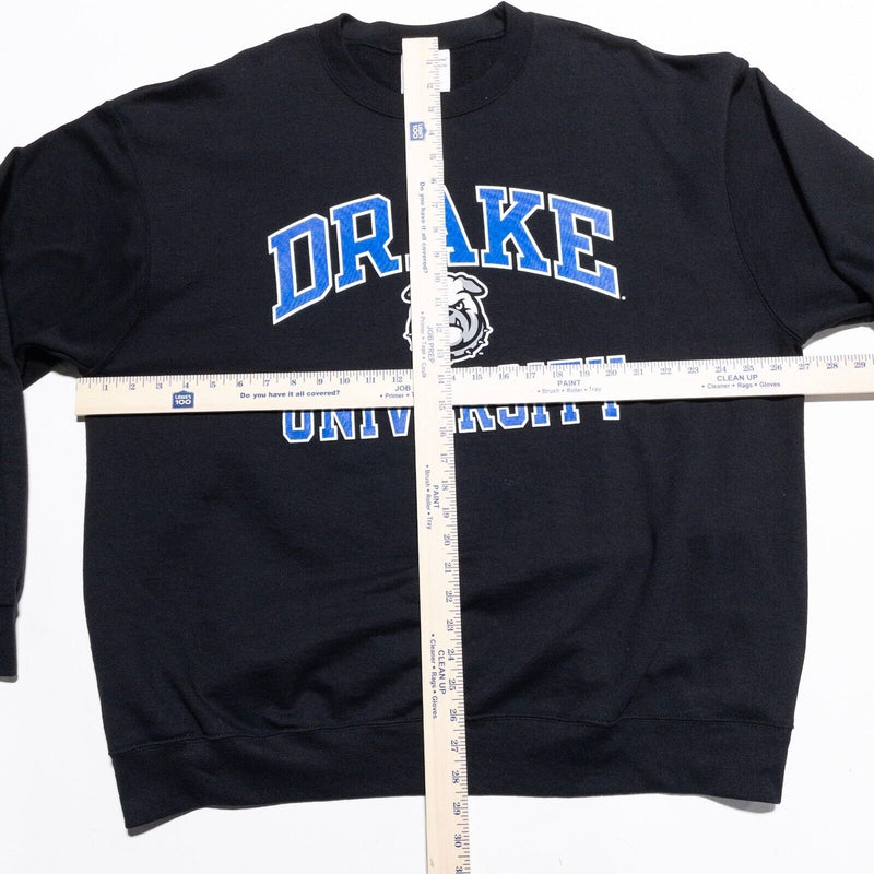 Drake University Sweatshirt Men's 2XL Champion Bulldogs Pullover Crewneck Black