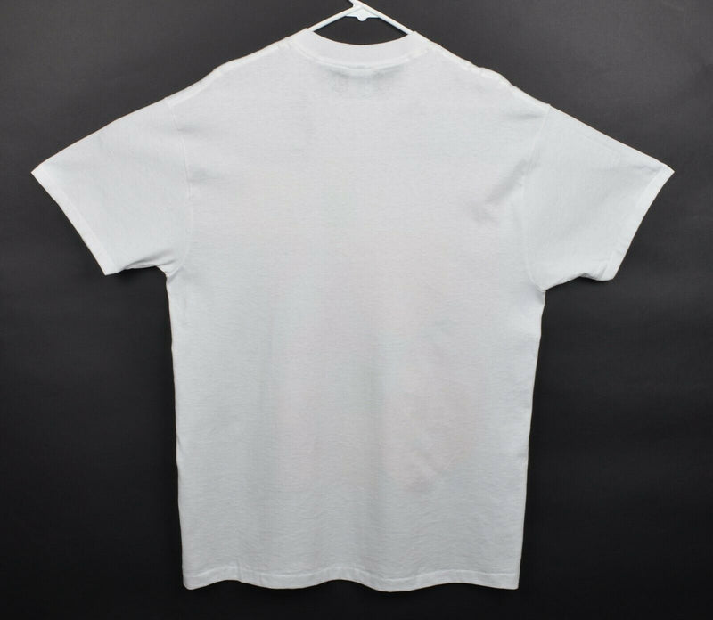 Vtg 1994 Flintstones Men's Large Fred Flintstone Cartoon White Graphic T-Shirt