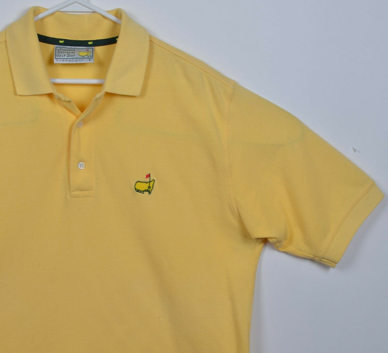 Masters Golf Men's Large Solid Yellow Augusta National Golf Shop Polo Shirt