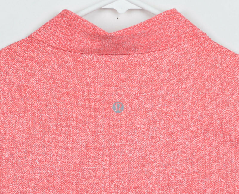 Lululemon Men’s Sz 2XL? Salmon Pink/Orange Spread Collar Athleisure Polo Shirt