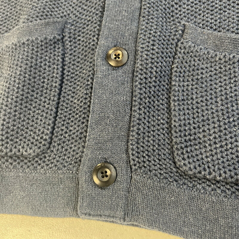 rag & bone New York Navy Blue Knit Shawl Collar Cardigan Sweater Men's Large