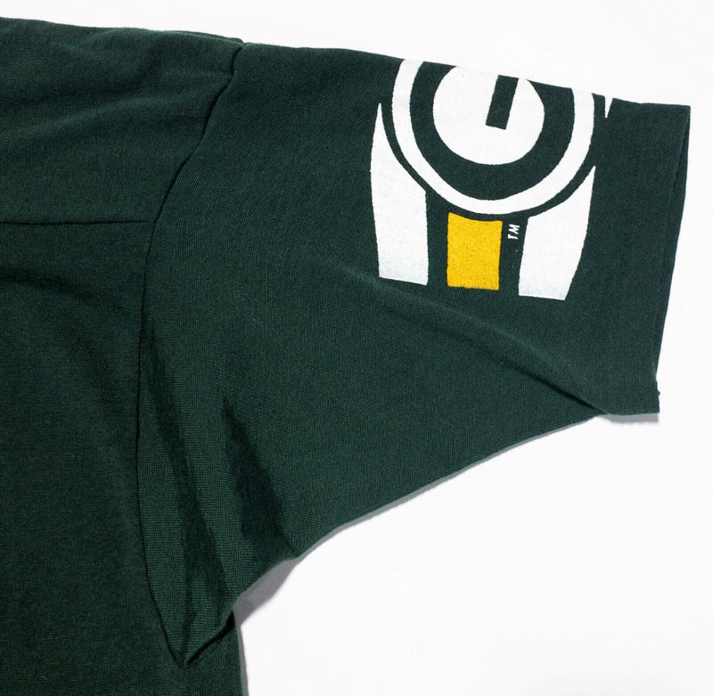 Green Bay Packers Champion T-Shirt Jersey Medium Men's 80s Green NFL 50/50 USA