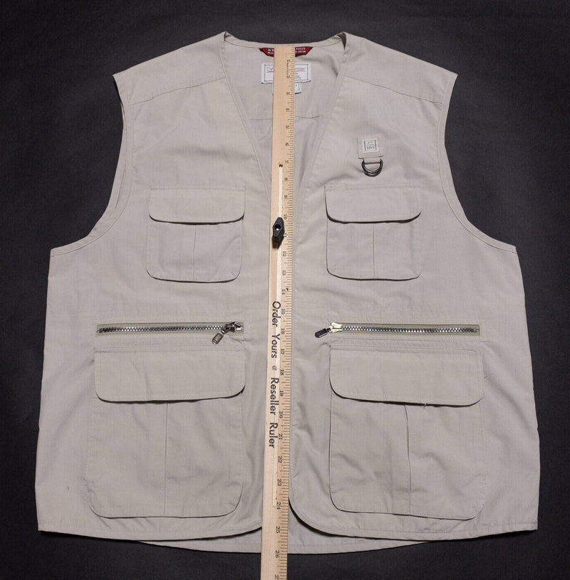 Tilley Endurables Vest Mens Large Fishing Travel Different Drummer Khaki Pockets