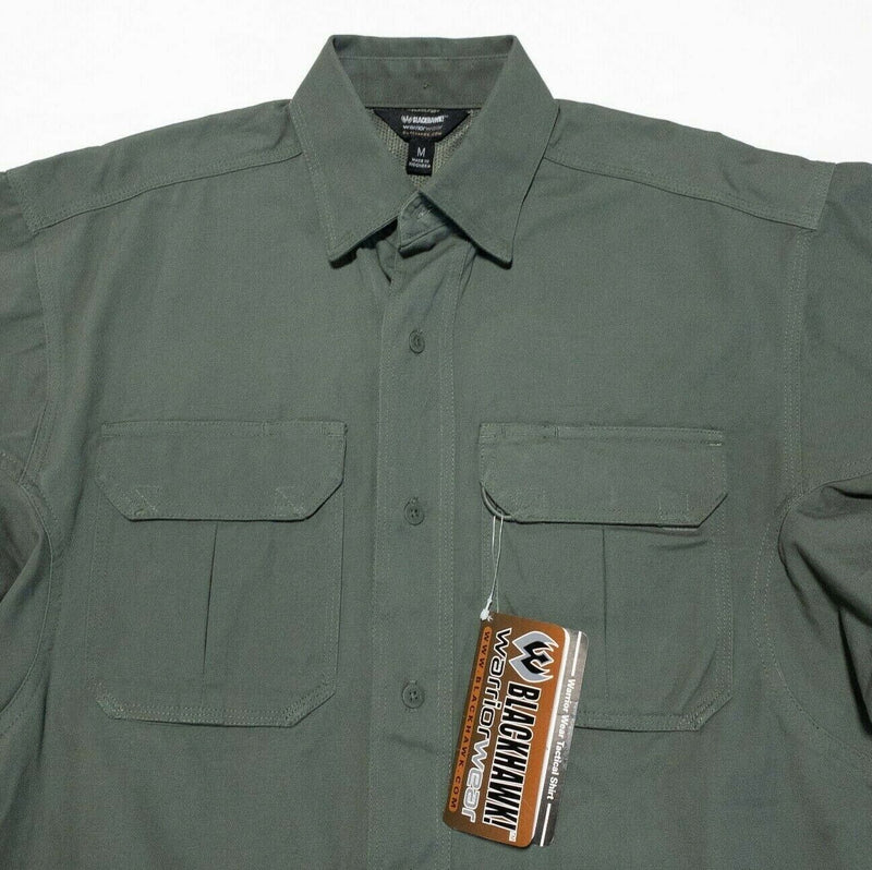 Blackhawk Tactical Shirt Medium Men's Olive Drab Green Warrior Wear Button