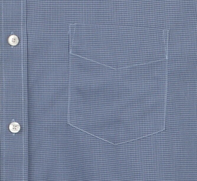 UNTUCKit Wrinkle Free Men's XL Blue Gray Micro-Check Plaid Button-Front Shirt