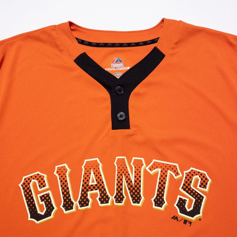 San Francisco Giants Jersey Men's Large Majestic CoolBase Orange MLB Baseball