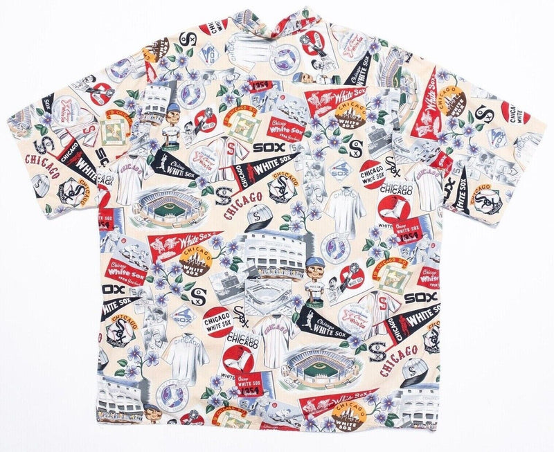 Reyn Spooner Chicago White Sox XL Men's Hawaiian Shirt Collage Retro Pennant