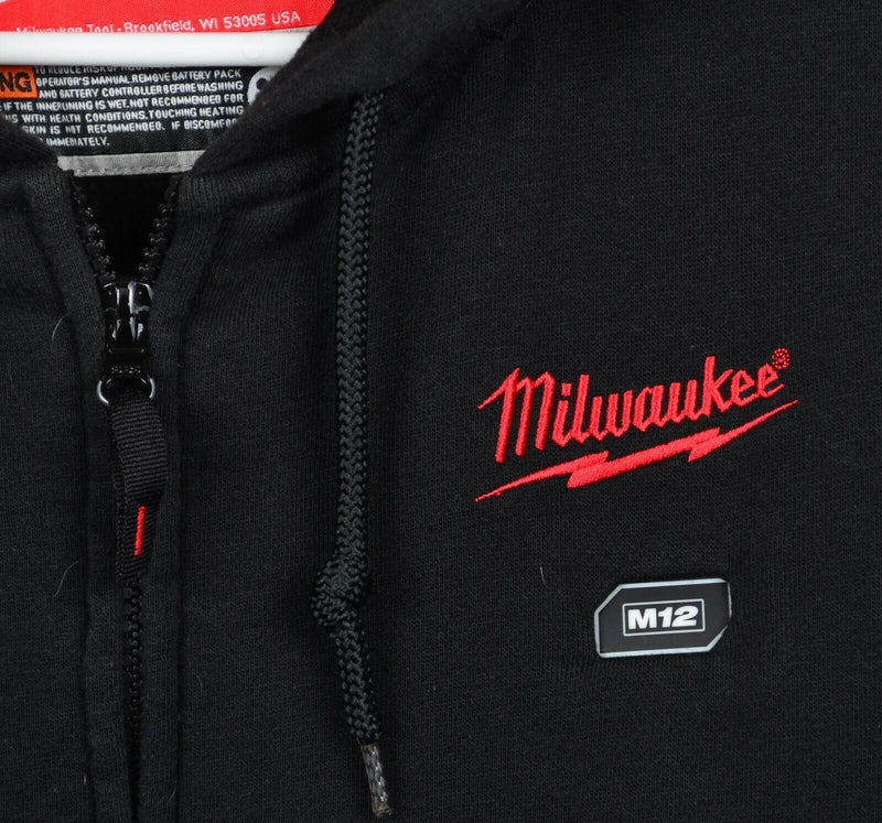 Milwaukee M12 Men's Large Black Heated Gear Full Zip Black Hoodie Jacket NO BAT