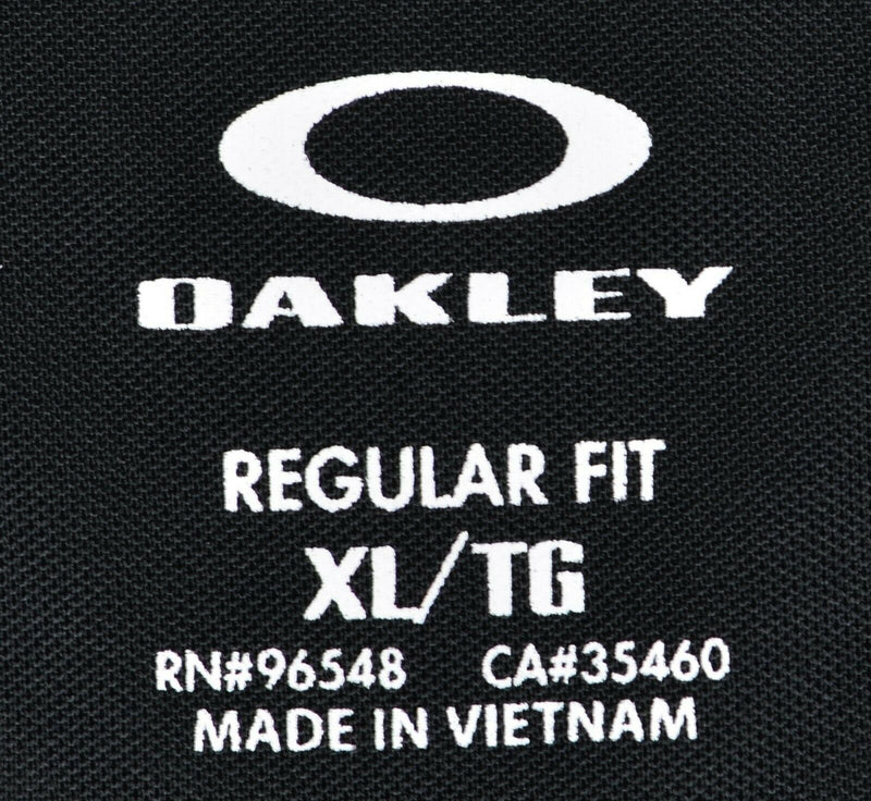 Oakley Hydrolix Men's Sz XL Regular Fit Snap Solid Black Golf Polo Shirt