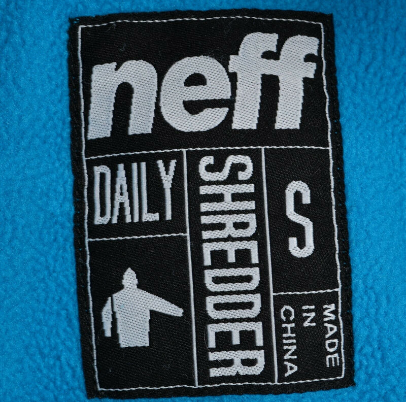 Neff Men's Sz Small Daily Shredder Aqua Blue Full Zip Skater Jacket/Sweatshirt