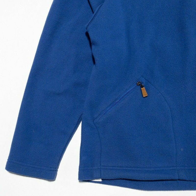 Peter Millar Crown Sport Jacket Men's Large Fleece 1/4 Zip Solid Blue Golf