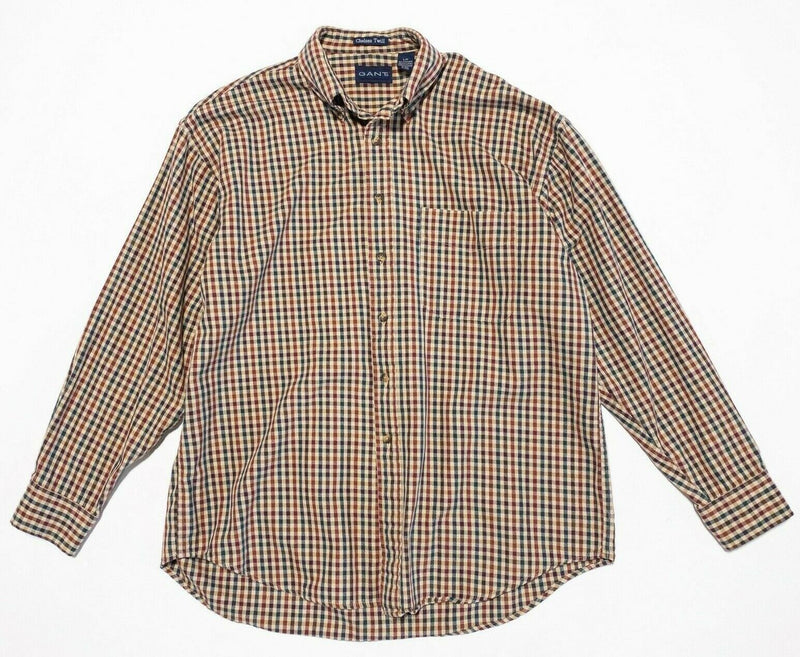 GANT Shirt Men's Large Chelsea Twill Button-Down Multi-Color Check