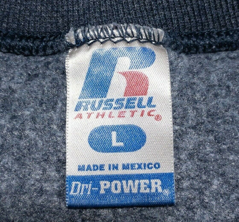 Russell Athletic Sweatshirt Men's Large Dri-Power Vintage 90s Crewneck Navy Blue