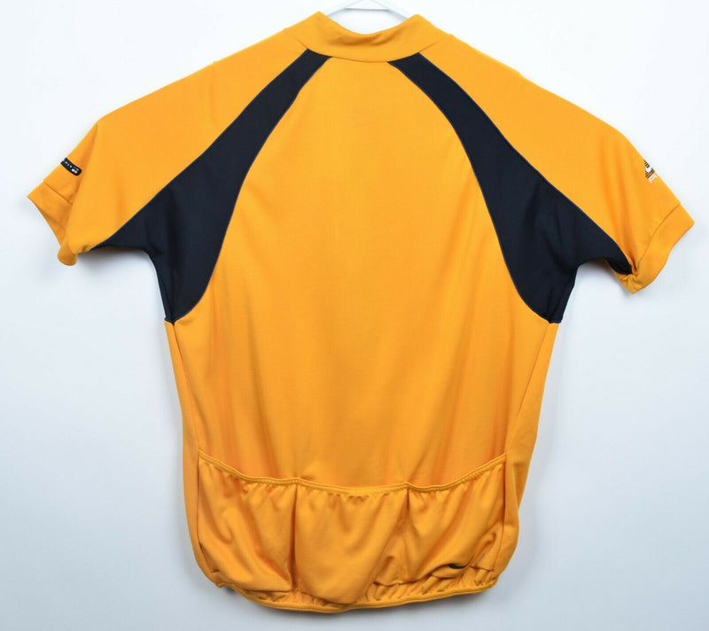 Vintage Nike ACG Men's Large Cycling Mustard Yellow USA Half-Zip Bike Jersey