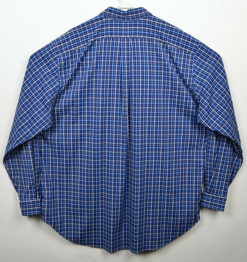 Polo Ralph Lauren Performance Men 2XLT (2XL Tall) Nylon Wicking Blue Plaid Shirt