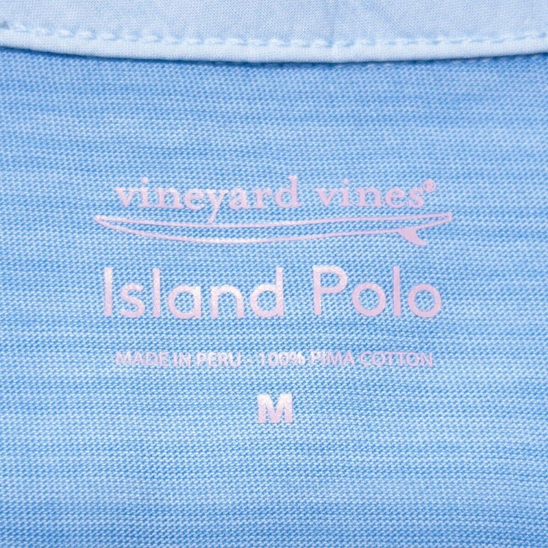 Vineyard Vines Men's Guanahani Stripe Island Polo Medium Light Blue Preppy