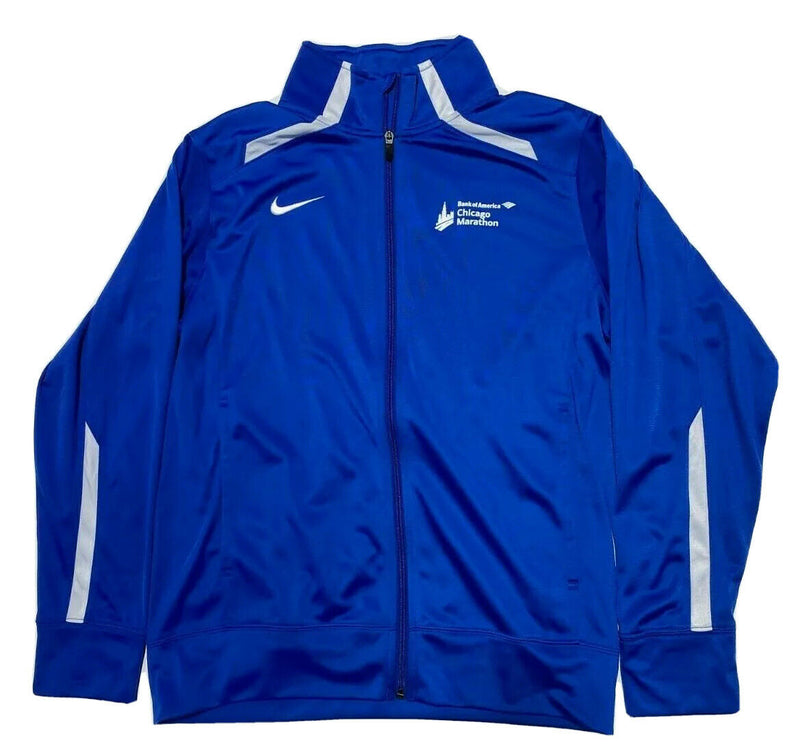 Chicago Marathon Nike Blue Full Zip Track Warm-Up Jacket Men's Small