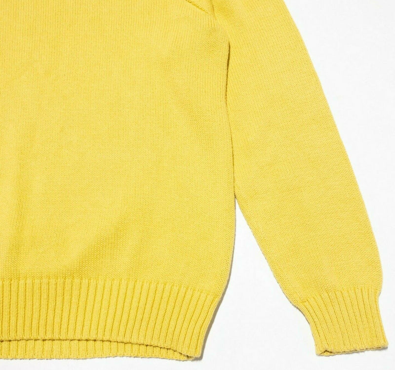 Polo Ralph Lauren Crewneck Knit Sweater Solid Yellow Pullover Men's 2XL