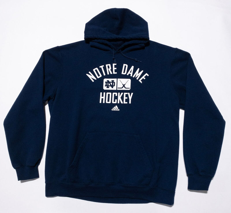 Notre Dame Hockey Sweatshirt Men's 2XL Adidas Pullover Fighting Irish Navy Blue