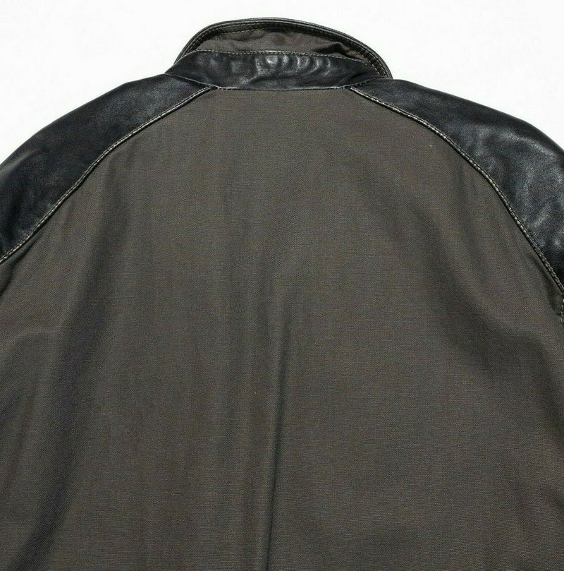 Tommy Bahama Men's Midnight Moto Leather Trim Jacket Denim Men's Large